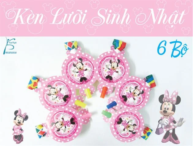 kenluoisinhnhatminnie1107-3638 Kèn lưỡi sinh nhật chủ đề Minnie
