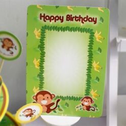 Khung hình sinh nhật chủ đề bé trai tuổi khỉ