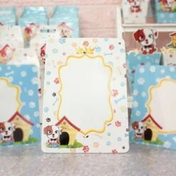Khung ảnh sinh nhật bé trai tuổi chó đứng