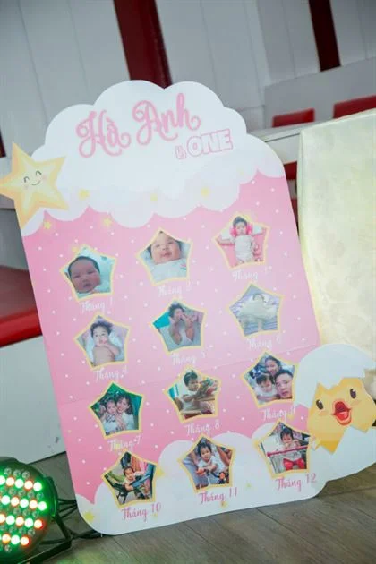 Khung hình 12 tháng được thiết kế riêng cho bé