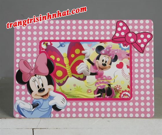 Khung hình sinh nhật đặt bàn chủ đề Minnie