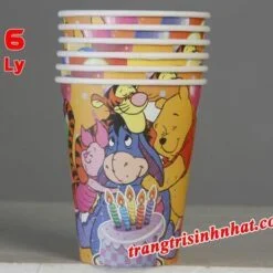 Ly Giấy Sinh Nhật Gấu Pooh