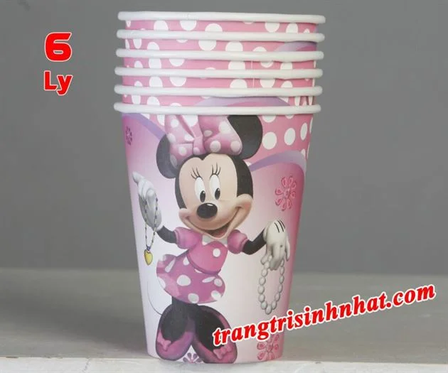 ly-giay-sinh-nhat-minnie-6206-1 Ly Giấy Sinh Nhật Minnie