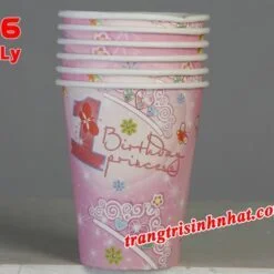 Ly giấy sinh nhật chủ đề công chúa