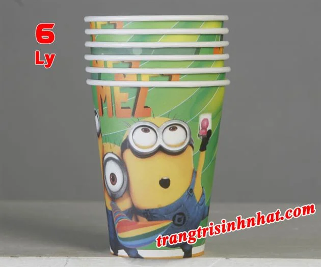 lygiaysinhnhatchudeminion5194-5022 Ly giấy sinh nhật chủ đề Minion