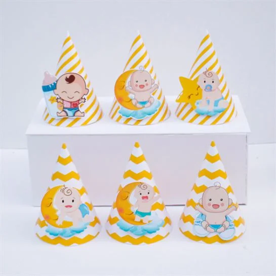 non-sinh-nhat-baby-boy-mau-vang-zigzag-1 Nón sinh nhật baby boy màu vàng zigzag
