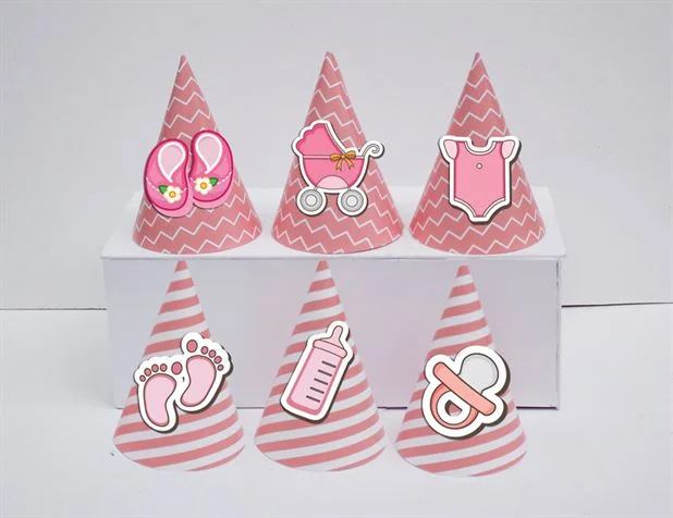 Nón sinh nhật baby girl màu hồng hoàng gia