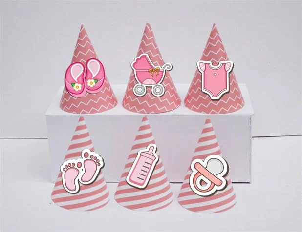 Nón sinh nhật baby girl màu hồng hoàng gia