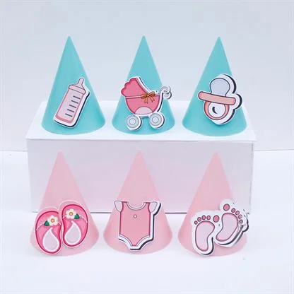 Nón sinh nhật baby girl màu hồng xanh min