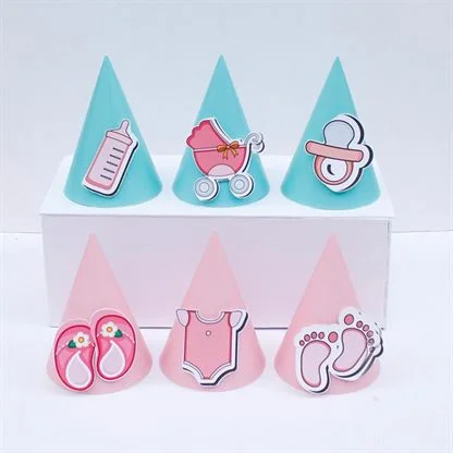 Nón sinh nhật baby girl màu hồng xanh min