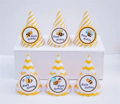 non-sinh-nhat-con-ong-mau-vang-zigzag-1 Nón sinh nhật Bé Ong màu vàng zigzag