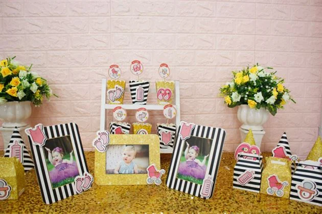 phu-kien-trang-tri-sinh-nhat-be-set-mini-baby-girl-mau-den-kim-tuyen Set mini trang trí sinh nhật bé gái