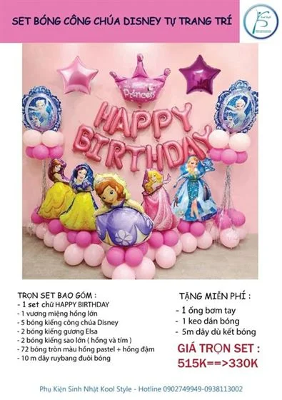 set bong kieng sinh nhat cong chua disney set bong kieng sinh nhat cong chua disney