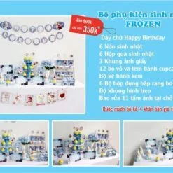 Set phụ kiện trang trí sinh nhật Frozen