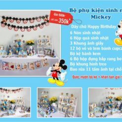 Set phụ kiện trang trí thôi nôi Mickey