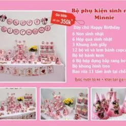 Set phụ kiện trang trí thôi nôi Minnie