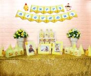 Set phụ kiện sinh nhật bé trai tuổi gà màu vàng hoàng gia