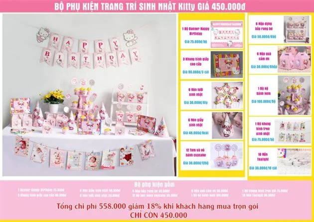 set-phu-kien-sinh-nhat-be-gai-kitty set phụ kiện sinh nhật bé gái kitty