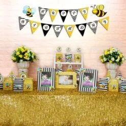 Set mini bé ong màu đen kim tuyến