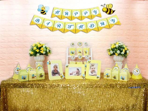 set-phu-kien-sinh-nhat-con-ong-mau-vang-hoang-gia Set mini bé ong màu vàng hoàng gia