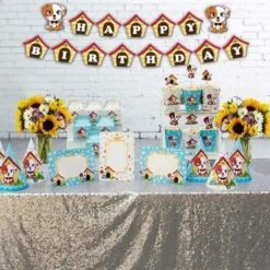 Set trang trí sinh nhật bé trai tuổi chó