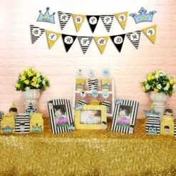 Set mini hoàng tử màu đen kim tuyến