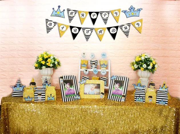 set-phu-kien-sinh-nhat-hoang-tu-mau-den-kim-tuyen Set mini hoàng tử màu đen kim tuyến