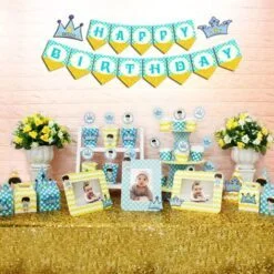 Set mini hoàng tử màu xanh min vàng