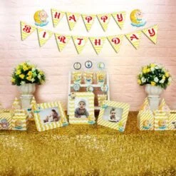 Set mini baby boy màu vàng zigzag