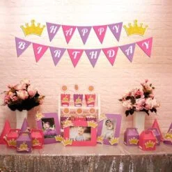 Set mini vương miện bé gái màu hồng tím