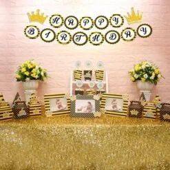Set mini vương miện bé trai màu vàng đen