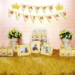 Set mini vương miện bé trai màu vàng zigzag
