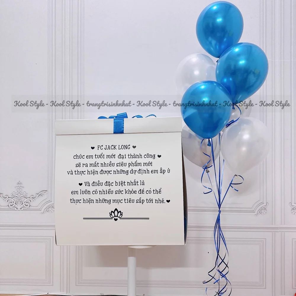 Surprise Box Hộp quà bong bóng Jumbo Mở Ba Cạnh