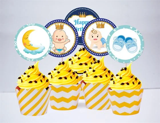 tem-banh-cupcake-baby-boy-mau-vang-zigzag-1 Tem bánh cupake baby boy màu vàng zigzag