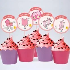 Tem bánh cupcake baby girl