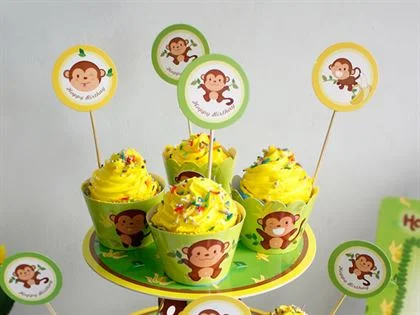 tem-banh-cupcake-be-trai-tuoi-khi-1 tem bánh cupcake bé khỉ