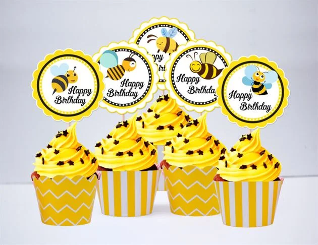tem-banh-cupcake-mau-vang-hoang-gia-1 Term bánh cupake Bé Ong màu vàng hoàng gia