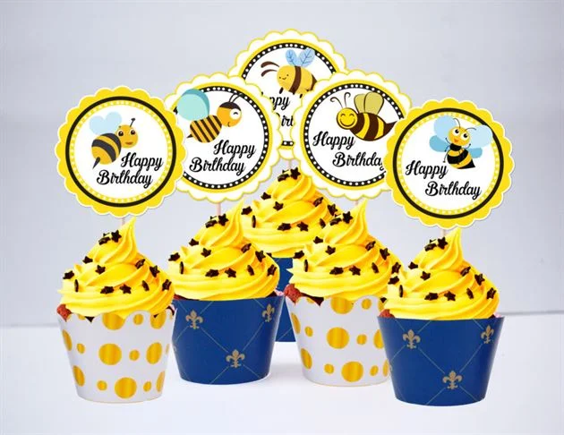 tem-banh-cupcake-mau-xanh-hoang-gia-1 Term bánh cupake Bé Ong màu xanh hoàng gia