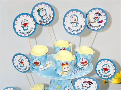 tem-banh-cupcake-sinh-nhat-doraemon-2 Tem bánh cupcake chủ đề doraemon