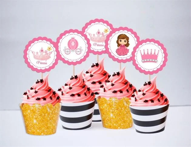 Tem bánh cupcake Vương Miện Công Chúa