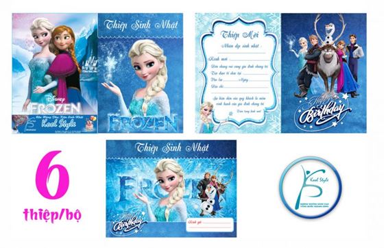 Thiệp mời sinh nhật Frozen