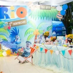 Trang trí tiệc thôi nôi theo chủ đề boho cho bé Đại Quang