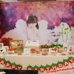 Trang Trí Trọn Gói Sinh Nhật chủ đề Dâu Tây