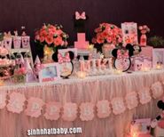 Trang trí sinh nhật cho bé gái 1 tuổi theo chủ đề Minnie