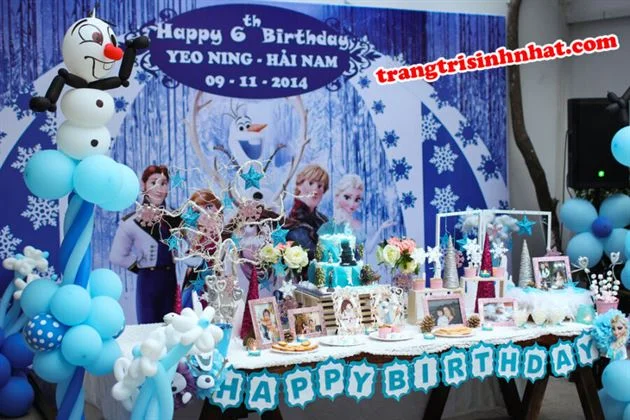 trang-tri-banluuniemchudefrozen-5725-1 Trang Trí Trọn Gói Sinh Nhật chủ đề Frozen