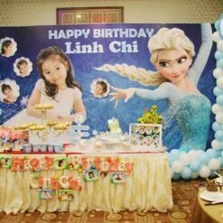 Trang Trí Sân Khấu Sinh Nhật chủ đề Frozen