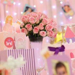 Trang trí sinh nhật trọn gói cho bé gái tông màu hồng