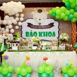 Trang trí sinh nhật thôi nôi trọn gói cho bé trai tuổi dê