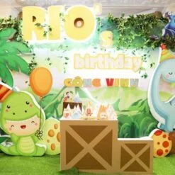 Trang trí tiệc thôi nôi hoành tráng tại nhà cho bé Rio