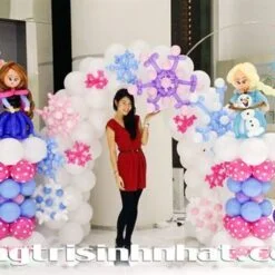 Trang trí tiểu cảnh bong bóng Frozen
